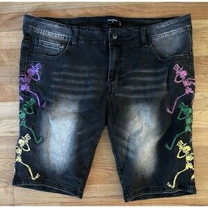 Men’s 38 G Squared Dancing Skeletons Shorts